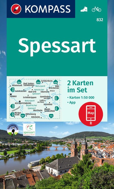 832 Spessart 1:50.000 - Kompass Wanderkartenset
