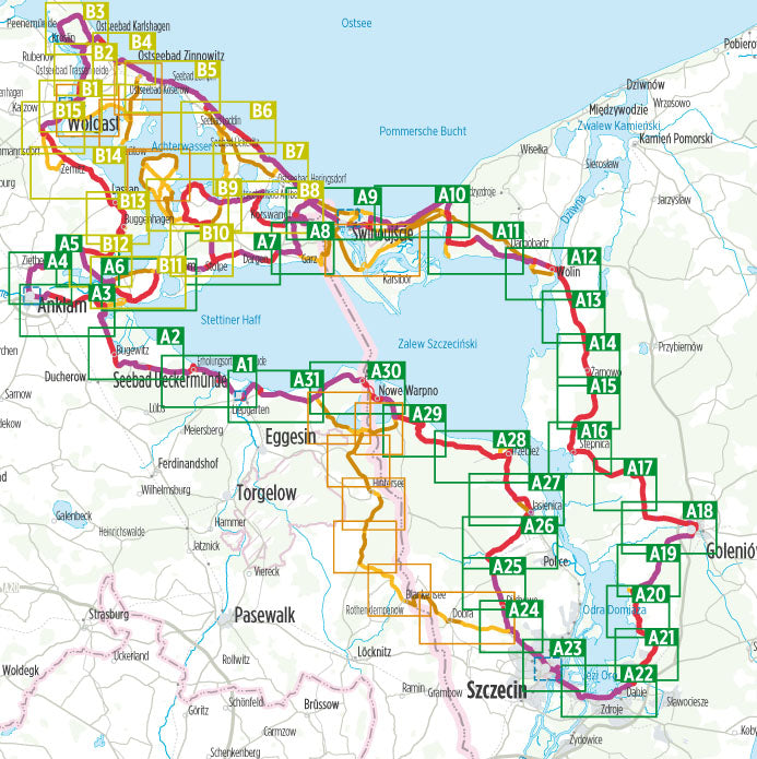 Stettiner Haff Rundweg • Usedom-Rundweg - Bikeline Radtourenbuch