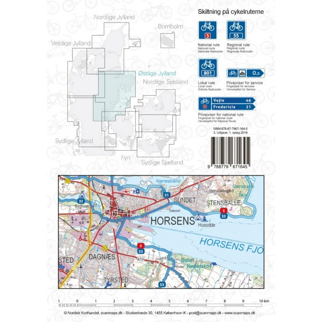 Östliches Jütland - Fahrradkarte 1:100.000