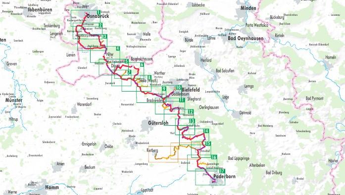 BahnRadRoute Teuto - Senne - Bikeline Radtourenbuch