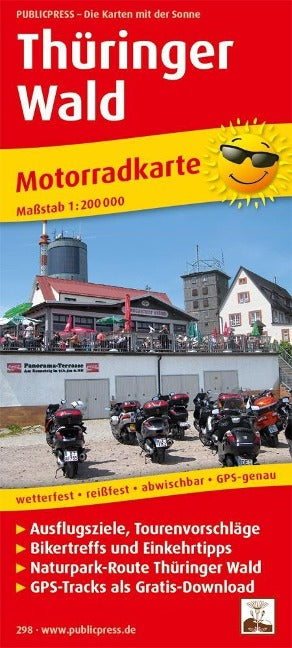 Motorradkarte Thüringer Wald 1:200.000