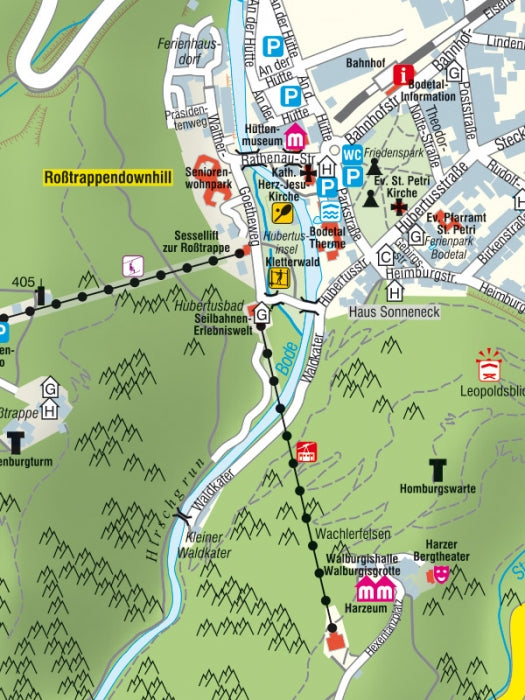 Bodetal - Rad- und Wanderkarte 1:25.000