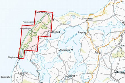 Nationalpark Thy 1:25.000 Wanderkarte Dänemark Calazo