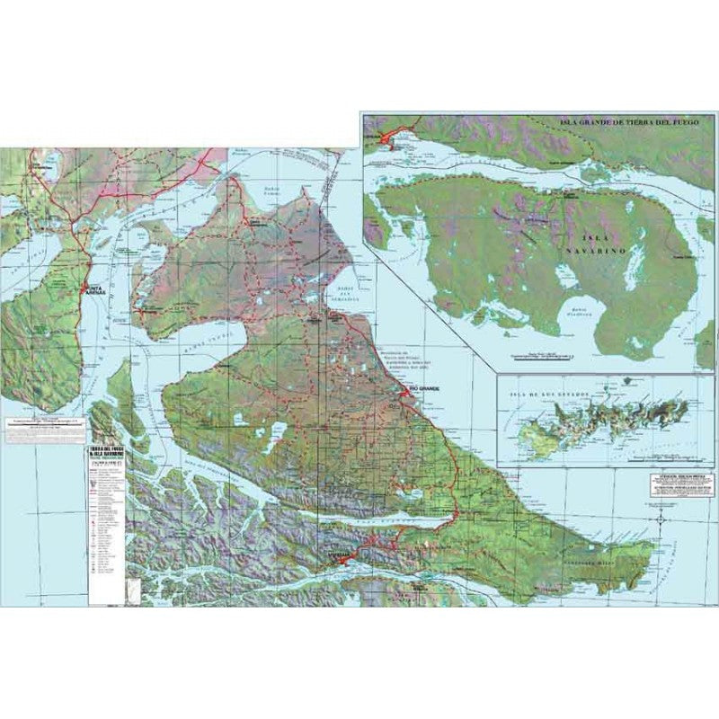 Tierra del Fuego & Isla Navarino Trekking Map