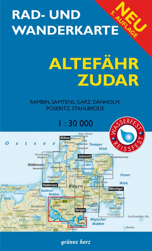 Rad- & Wanderkarte Altefähr, Zudar - 1:30.000