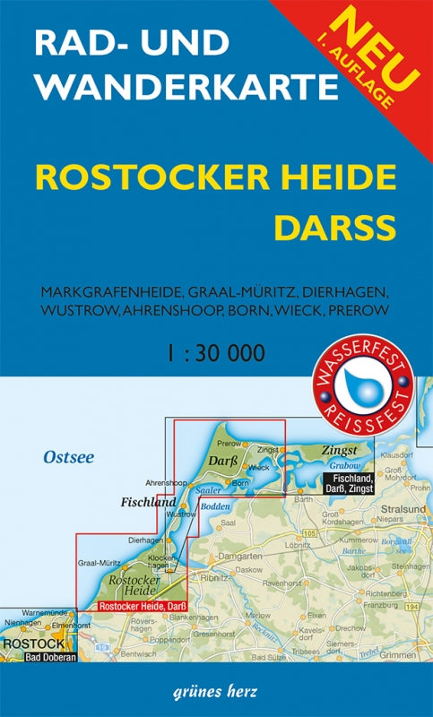 Rad- & Wanderkarte Rostocker Heide, Darß - 1:30.000