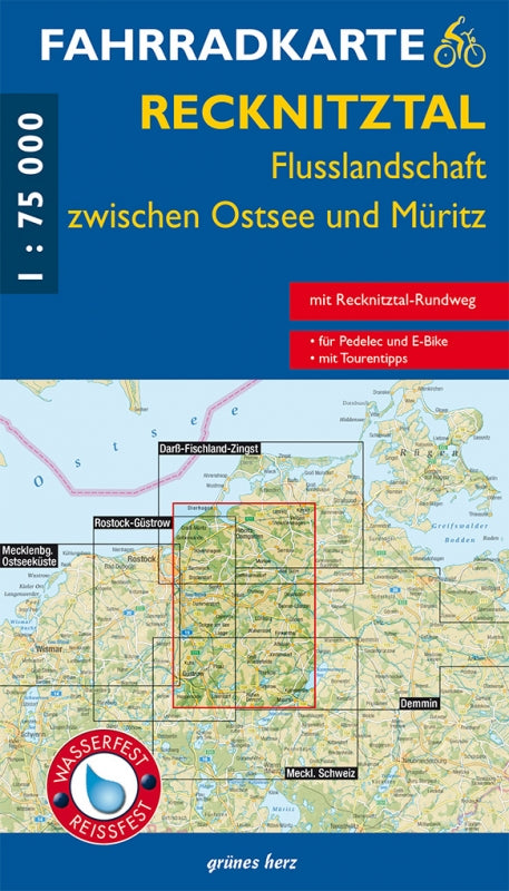 Fahrradkarte Recknitztal - 1:75.000