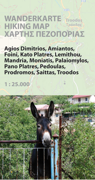 Troodos Region Wanderkarte - 1:25.000