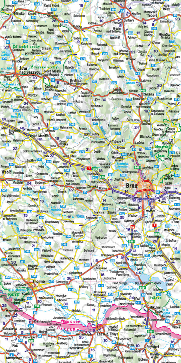 Tschechien & Slowakei 1:600.000 -MoTourMaps - Motorradkarte