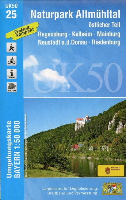 UK50-25 Naturpark Altmühltal, östl.Teil - Wanderkarte 1:50.000 Bayern