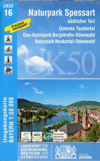 UK50-16 Naturpark Spessart Süd - Wanderkarte 1:50.000 Bayern