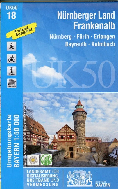 UK50-18 Nürnberger Land – Frankenalb - Wanderkarte 1:50.000 Bayern