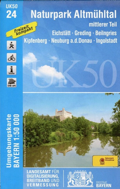 UK50-24 Naturpark Altmühltal, mittl.Teil - Wanderkarte 1:50.000 Bayern