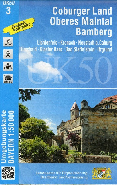 UK50-3 Coburger Land - Oberes Maintal - Bamberg - Wanderkarte 1:50.000 Bayern