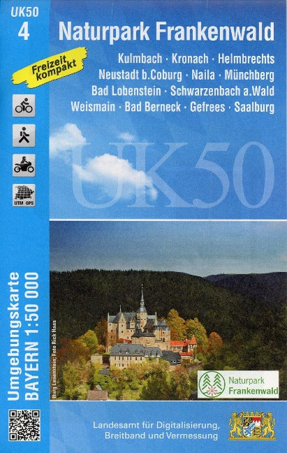 UK50-4 Naturpark Frankenwald - Wanderkarte 1:50.000 Bayern