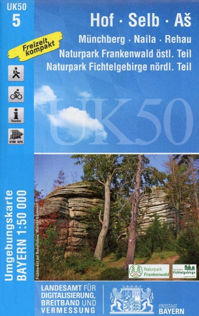 UK50-5 Hof - Selb - Aš - Wanderkarte 1:50.000 Bayern
