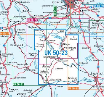 UK50-23 Naturpark Altmühltal, westl.Teil - Wanderkarte 1:50.000 Bayern