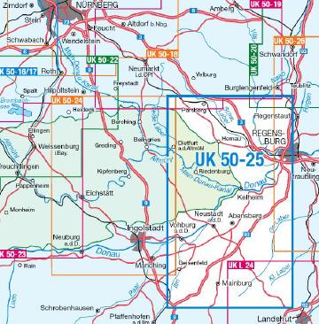 UK50-25 Naturpark Altmühltal, östl.Teil - Wanderkarte 1:50.000 Bayern