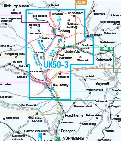 UK50-3 Coburger Land - Oberes Maintal - Bamberg - Wanderkarte 1:50.000 Bayern