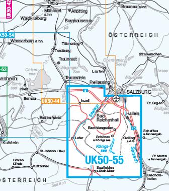 UK50-55 Berchtesgadener Alpen - Wanderkarte 1:50.000 Bayern
