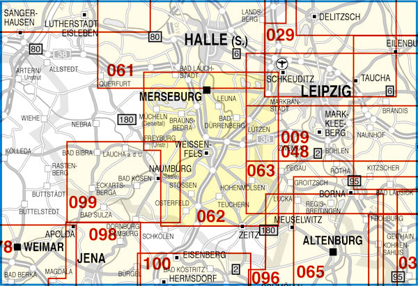 062 Unteres Saaletal, Weißenfels, Merseburg und Umgebung 1:50.000