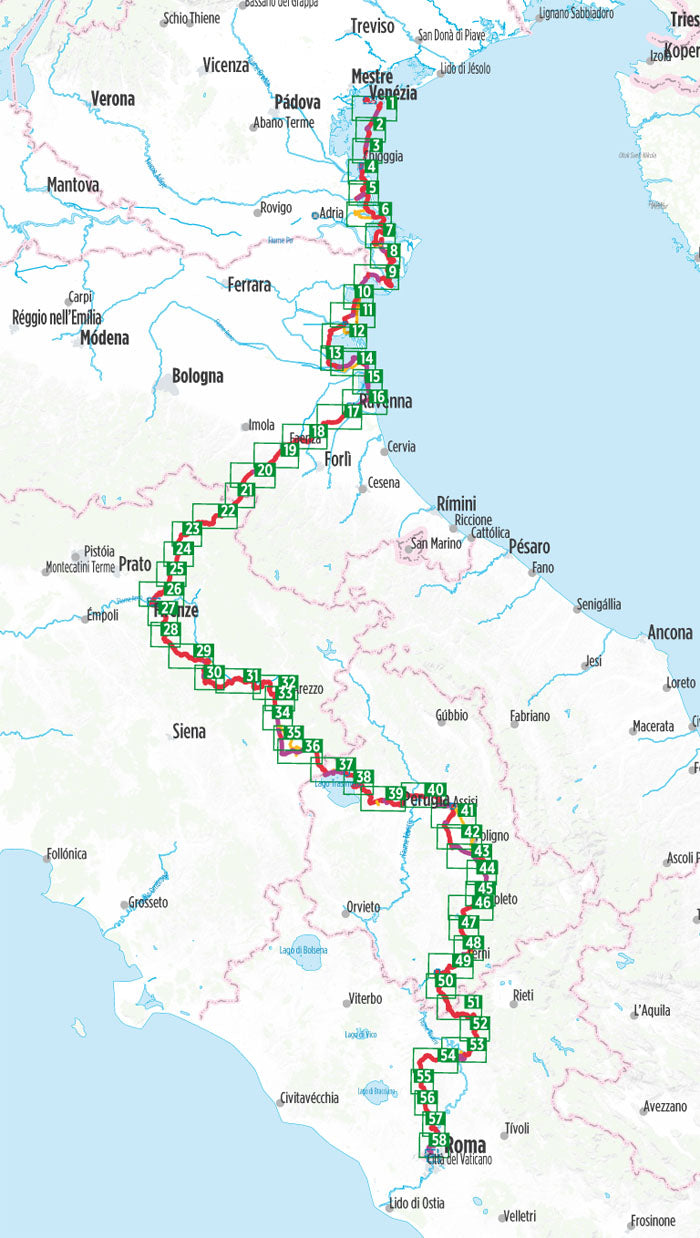 Venedig-Rom Radfernweg - Bikeline Radtourenbuch
