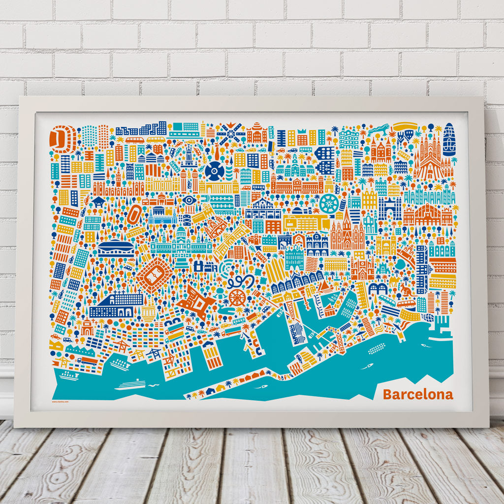 Barcelona Poster 50x70 cm von Vianina