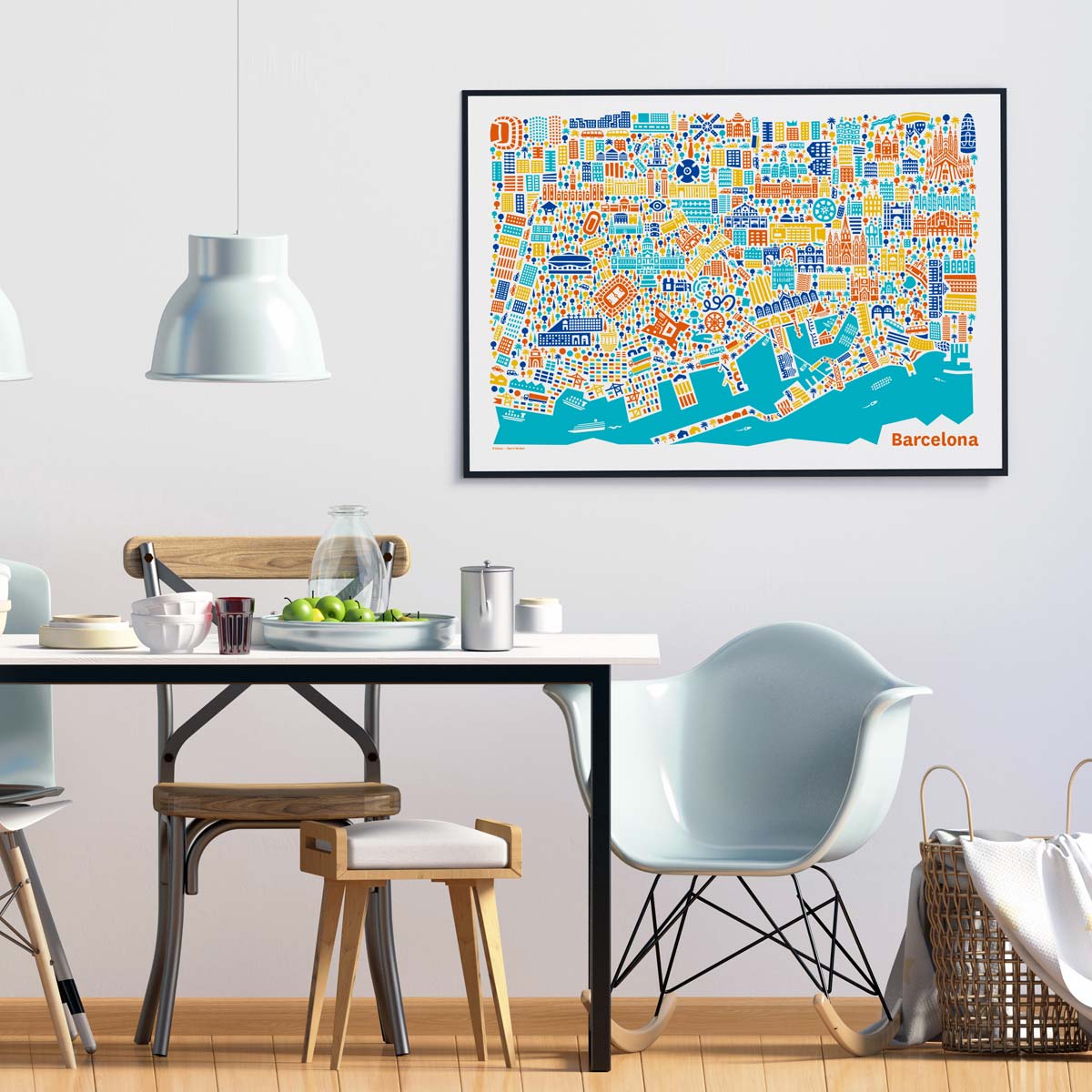 Barcelona Poster 50x70 cm von Vianina