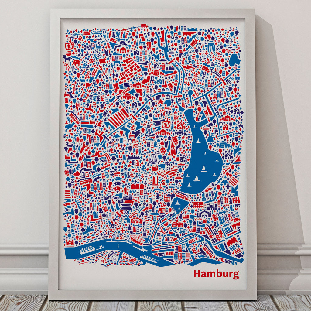 Hamburg Poster 50x70 cm von Vianina