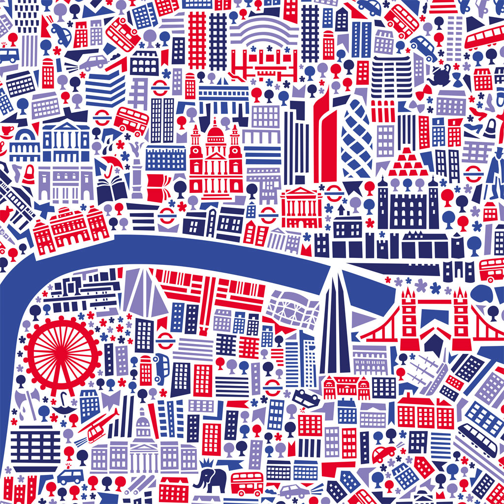 London Poster 50x70 cm von Vianina