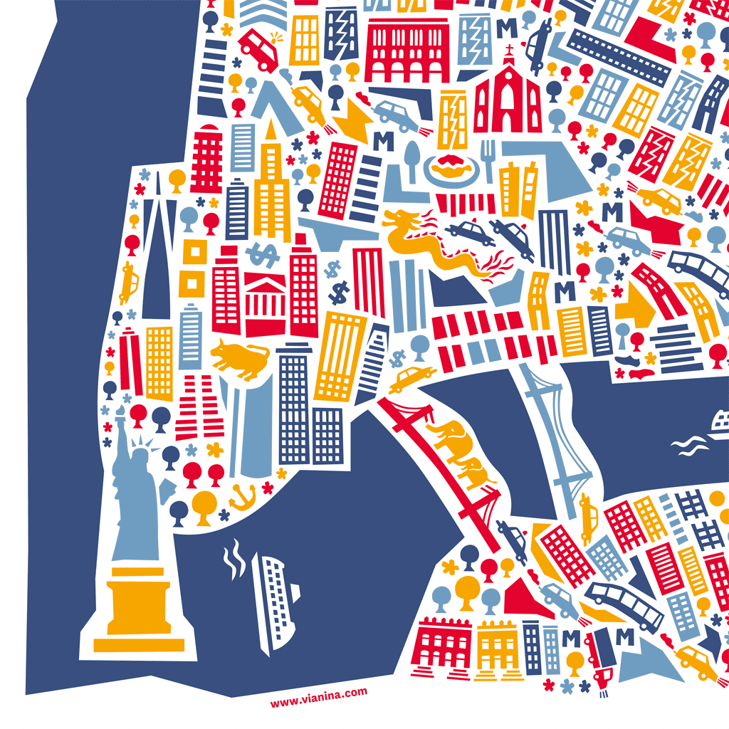 New York Poster 50x70 cm von Vianina