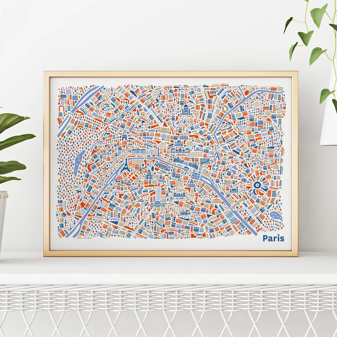 Paris Poster 70x100 cm von Vianina