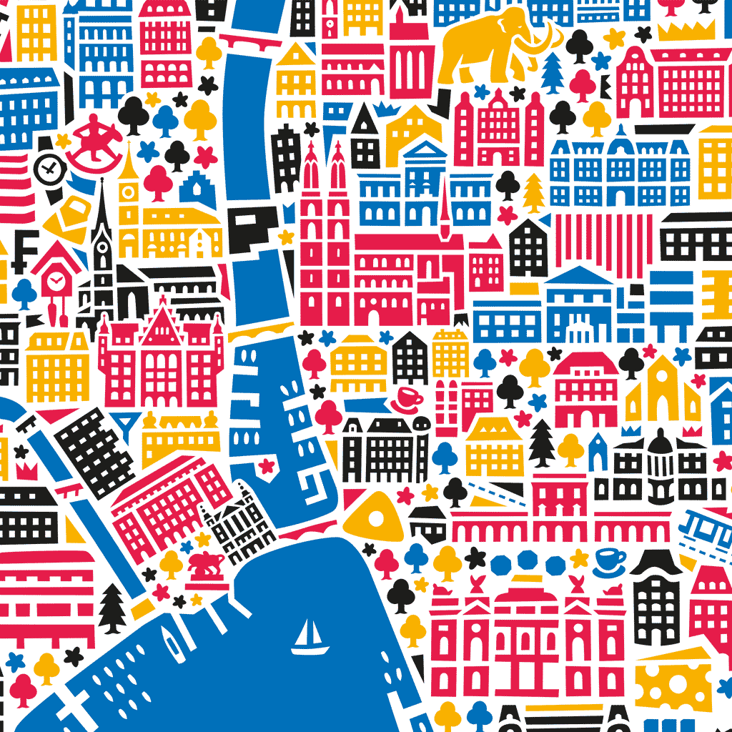 Zürich Poster 70x100 cm von Vianina