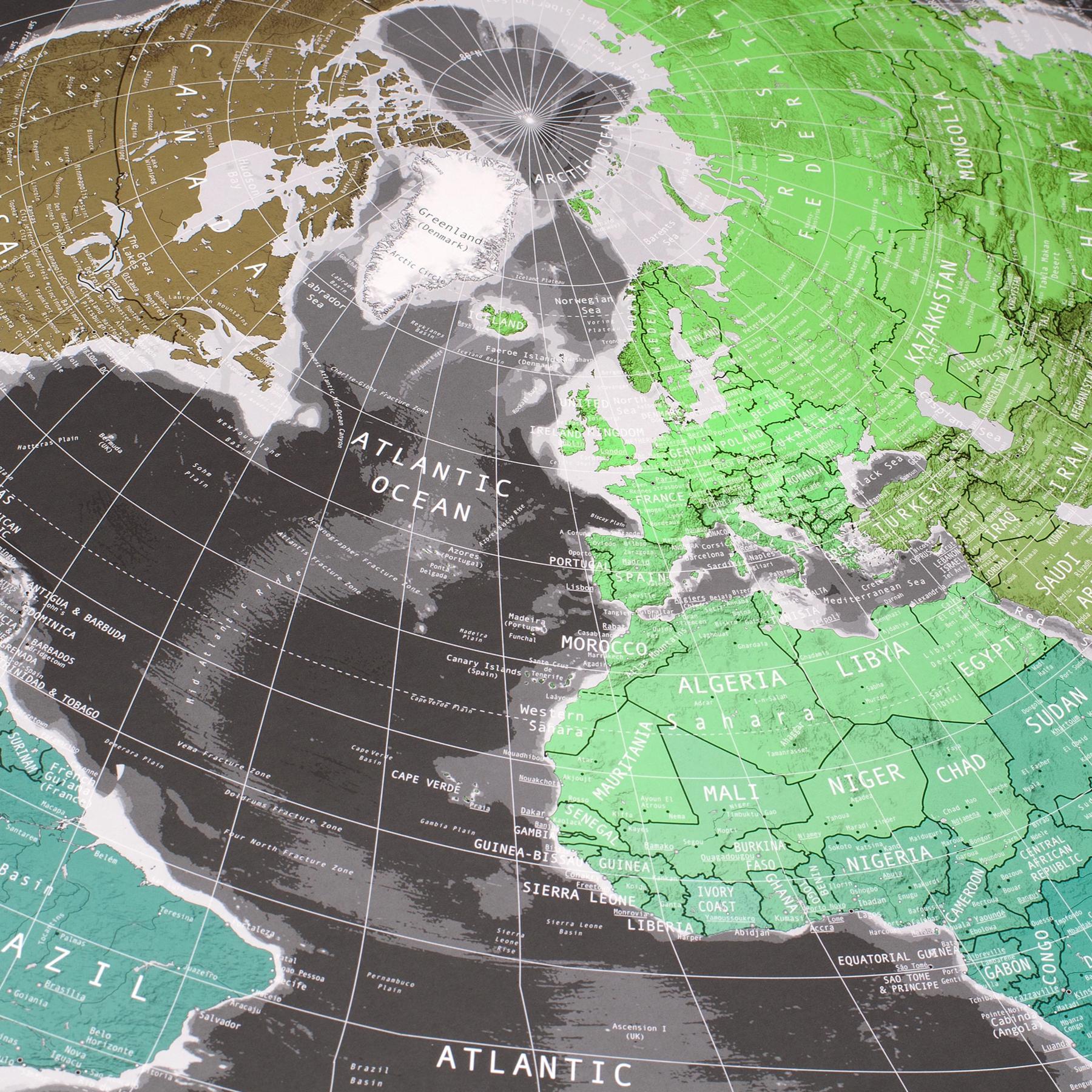 W77 World Wide Angle Map - The Future Mapping Company