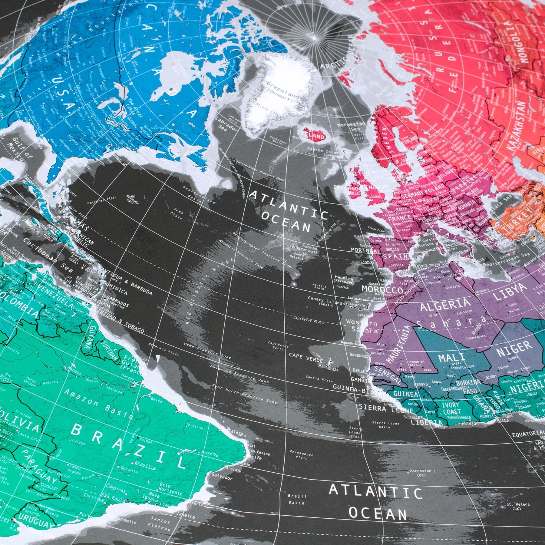 W78 World Wide Angle Map - The Future Mapping Company