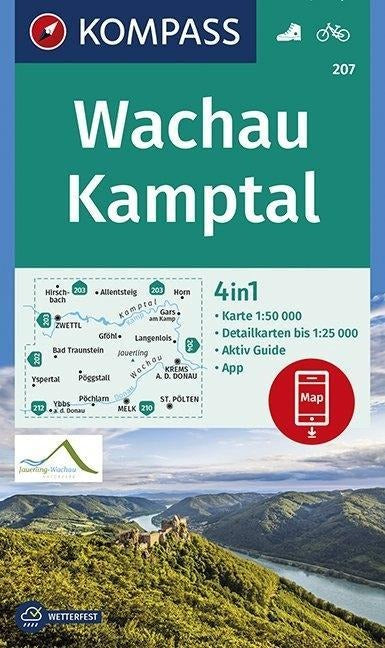 207 Wachau, Kamptal 1:50.000 - Kompass Wandekarte