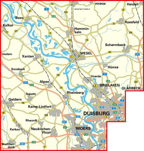 Kreis Wesel 1:50.000 - BVA Fahrradkarte