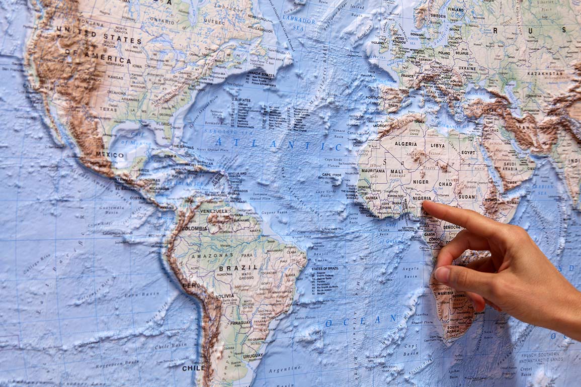 Reliefkarte Welt 1:40.000.000 - LAC