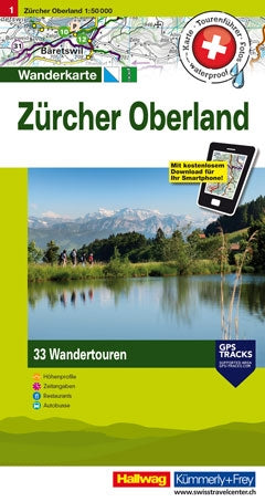 Zürich Oberland 1:50.000 - Touren-Wanderkarte