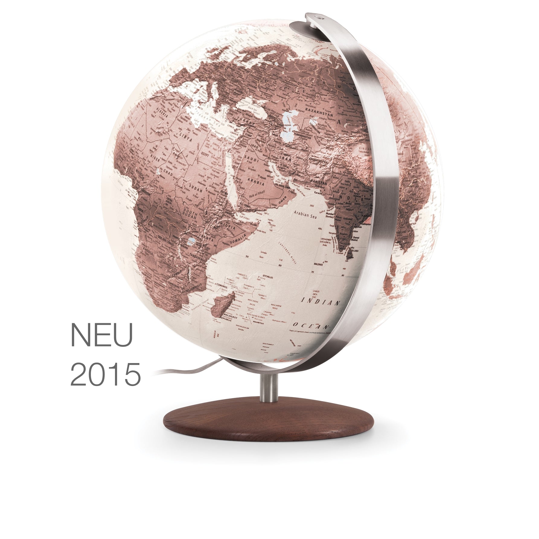 HANDKASCHIERTER DESIGN-LEUCHTGLOBUS ZFB 37 01 - Räthgloben