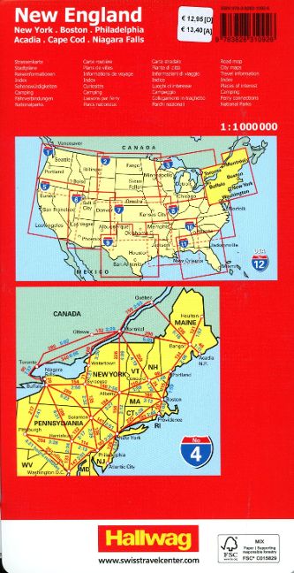 New England-04 USA USA Road Guide 1.000.000 - Hallwag