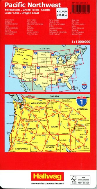 Pacific Northwest- 01 USA Road Guide 1:1.000.000 - Hallwag