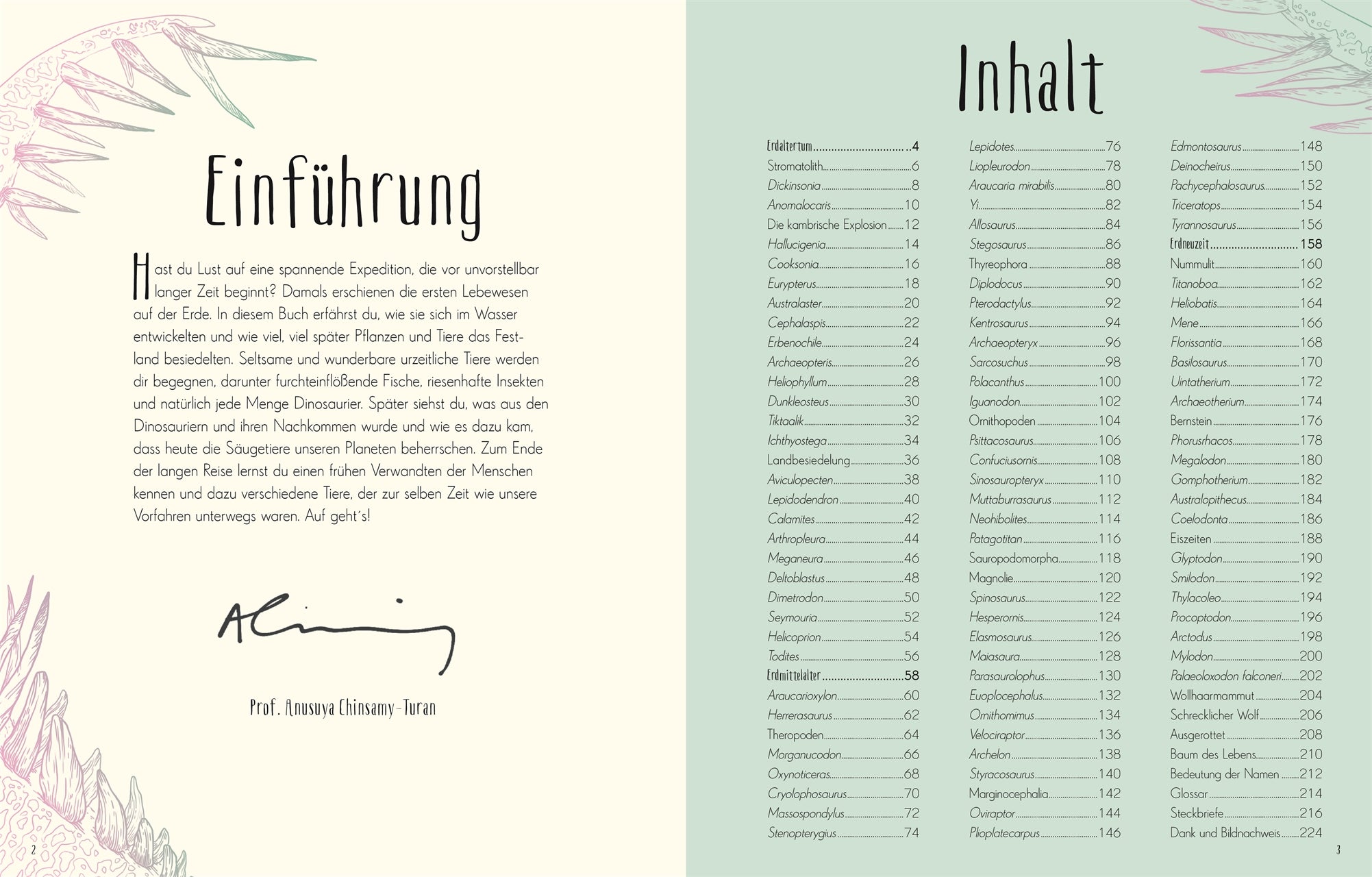 Wundervolle Welt der Dinosaurier und der Urzeit