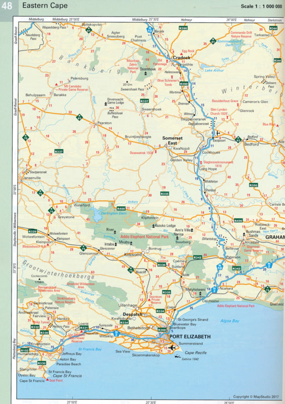 Südafrika Straßenatlas - 1:1.250.000 Mio. - A4 geheftet