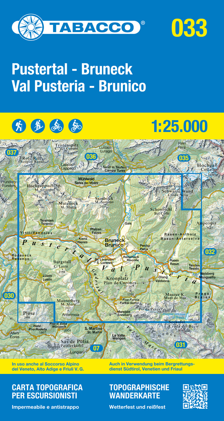 Tabacco Wanderkarten 1:25.000 (Alpen, Südtirol, Dolomiten)