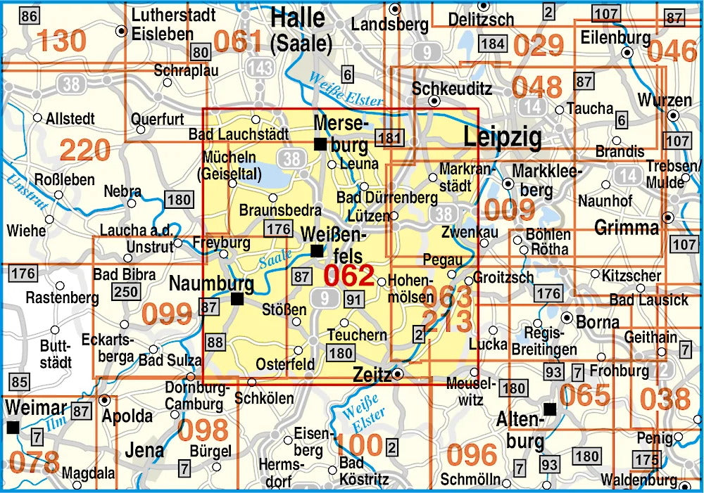 062 Unteres Saaletal, Weißenfels, Merseburg und Umgebung 1:50.000