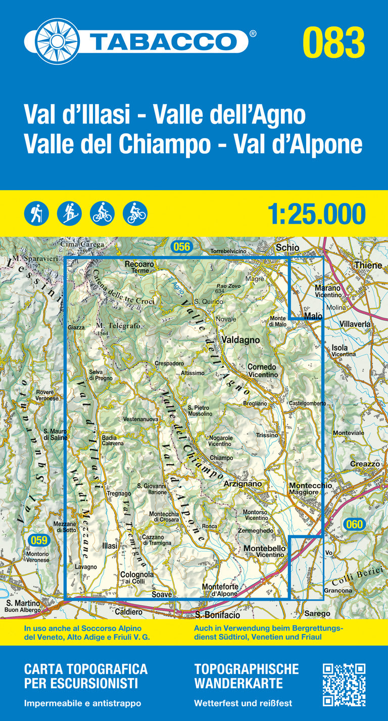 Tabacco Wanderkarten 1:25.000 (Alpen, Südtirol, Dolomiten)