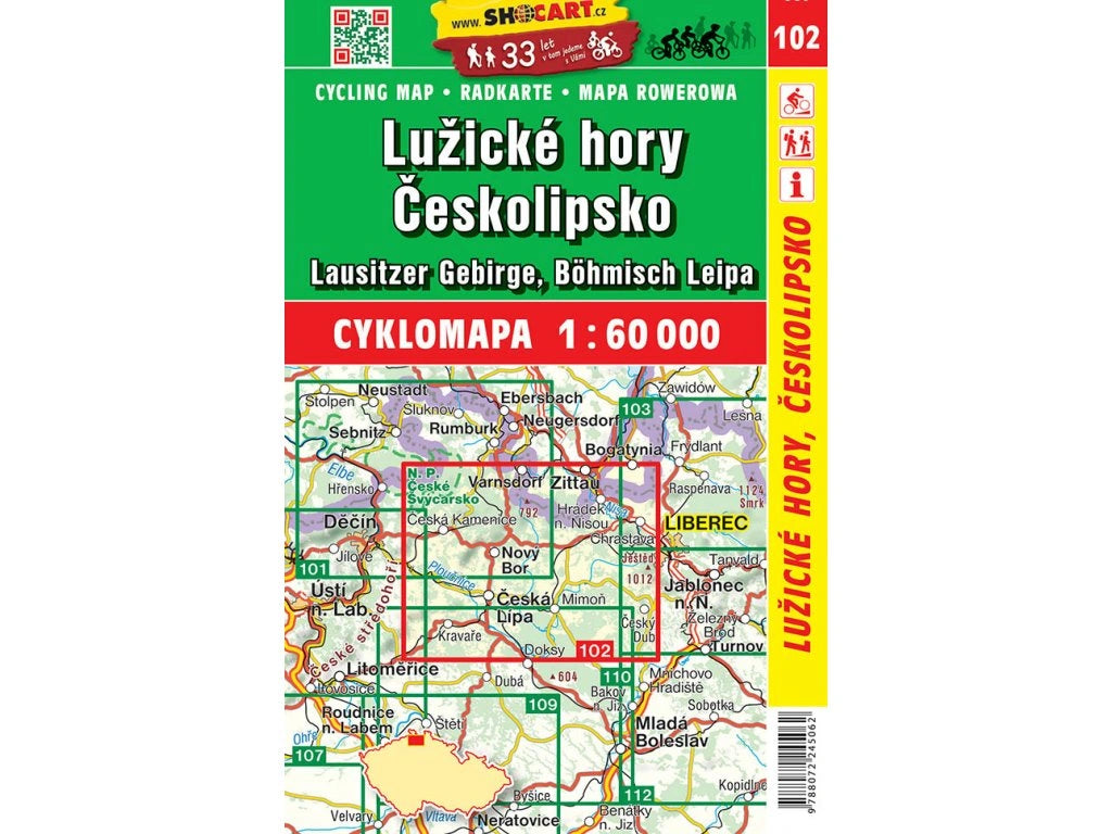 Tschechien / Slowakei 1:60.000 Fahrradkarten ShoCart