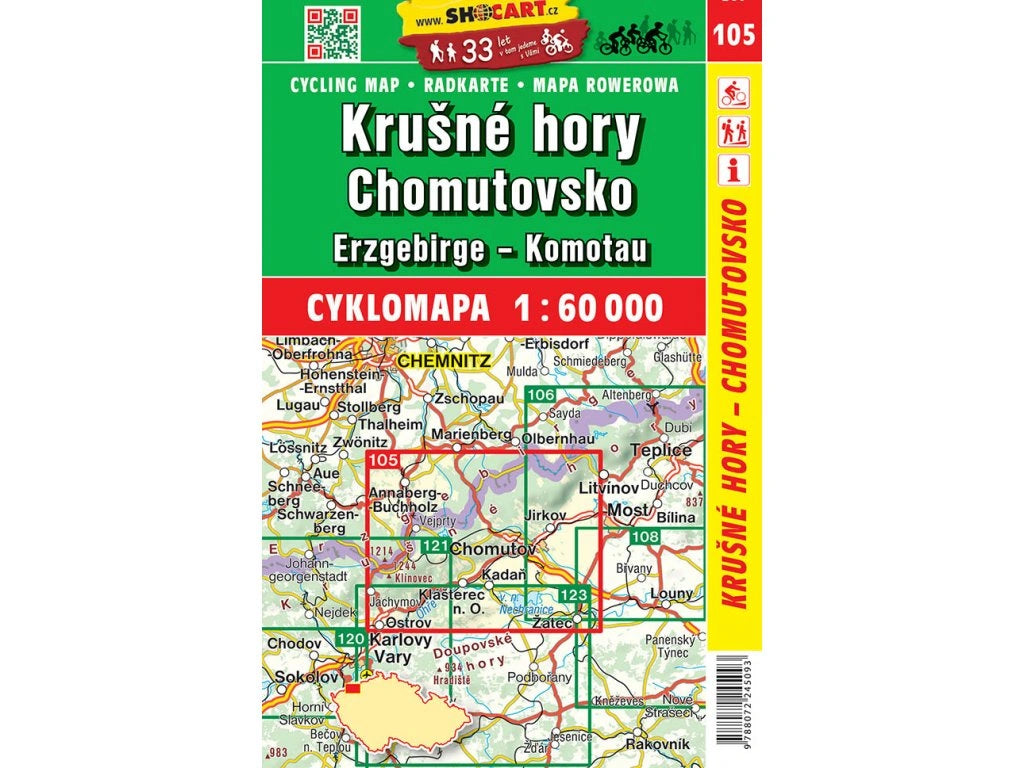 Tschechien / Slowakei 1:60.000 Fahrradkarten ShoCart