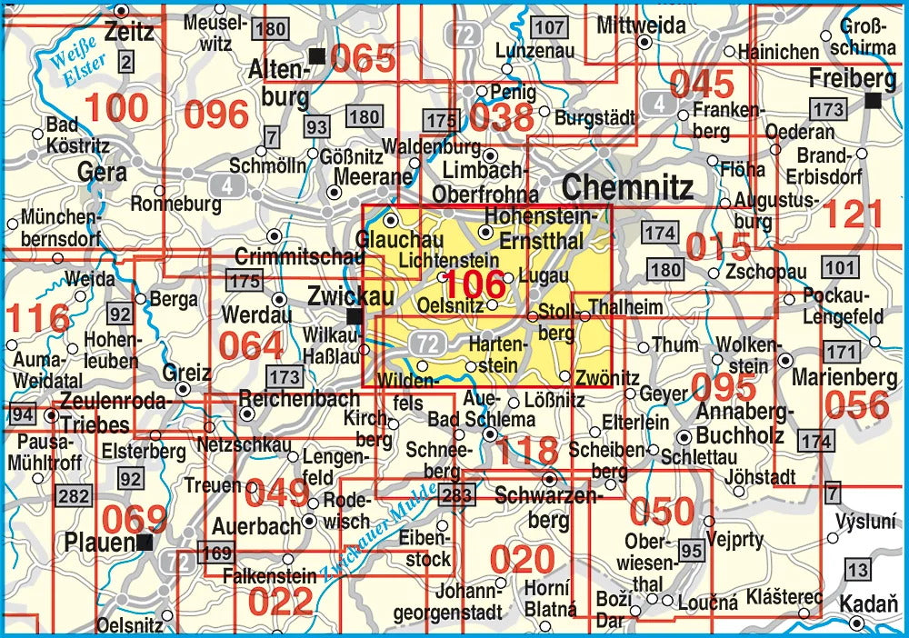 106 Stollberg, Oelsnitz, Lichtenstein und Umgebung 1:35.000